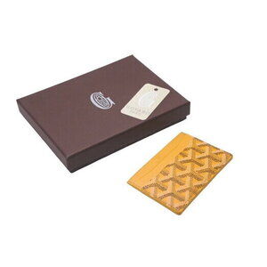 GOYARD Saint Sulpice Card Wallet herringbone Goyardine Veauzelle calfskin
